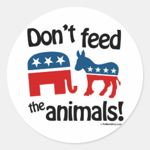 Adesivo Não alimente os animais -