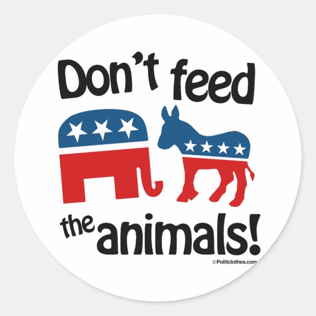 Adesivo Não Alimente os Animais - (Frente)