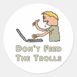 Adesivo Não alimente os Troll