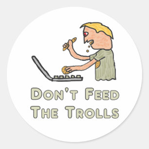 Adesivo Não alimente os Troll