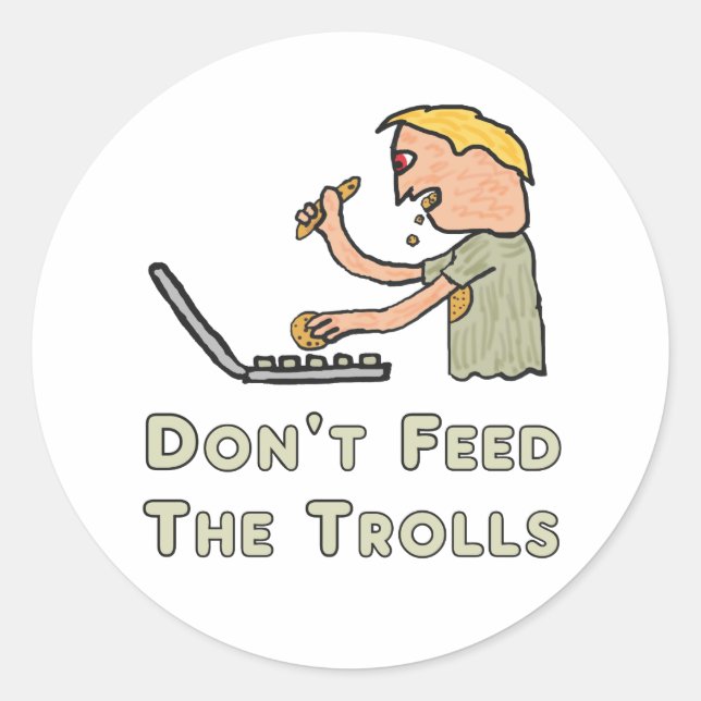 Adesivo Não alimente os Troll (Frente)