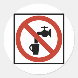 Adesivo Não beba o sinal da estrada da água