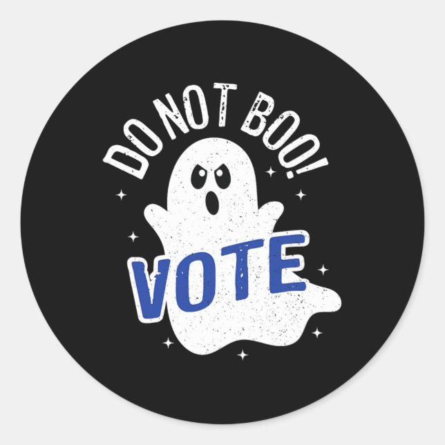 Adesivo Não Boo! Votar Eleições Fantasmas Democracia Améri (Frente)