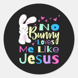Adesivo Não Bunny me ama Jesus me ama Páscoa