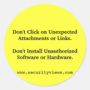 Adesivo Não clique!