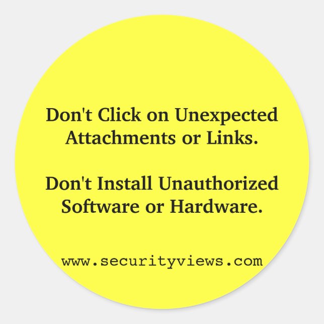 Adesivo Não clique! (Frente)