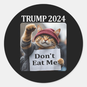 Adesivo Não Coma Gatos Para Trump 2024