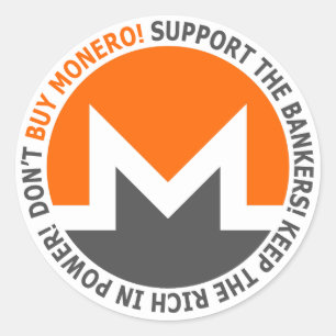 Adesivo Não compre Monero