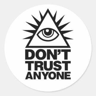 Adesivo Não Confie em ninguém Illuminati Eye