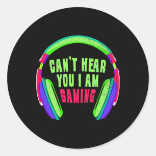 Adesivo Não consigo ouvi-lo Estou jogando games e videogam