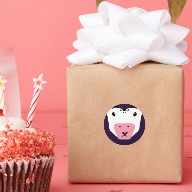 Adesivo Não conte a vaca secreta de Kawaii (Festa)