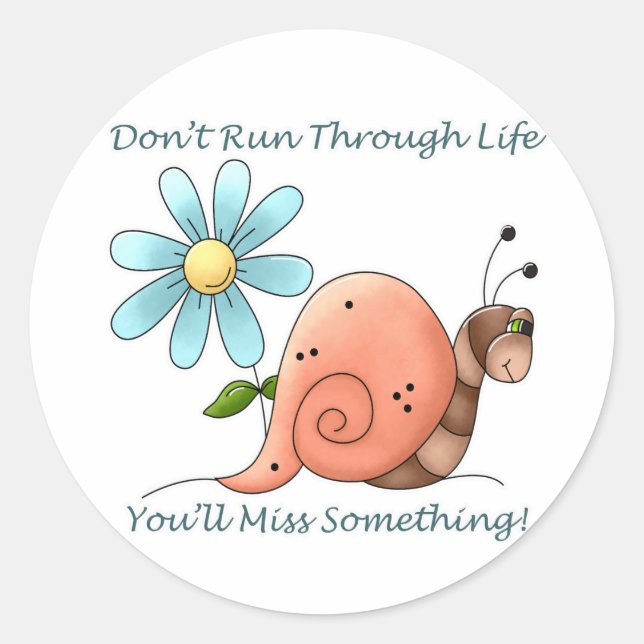 Adesivo Não corra pela vida (Frente)