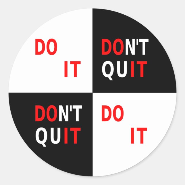 Adesivo Não deixe de ser uma inspiração branca negra (Frente)