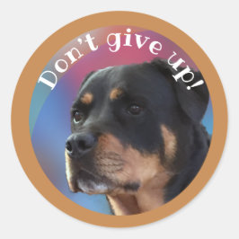 Adesivo Não desista do Rottweiler Classic Round Sticker