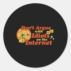 Adesivo Não Discuta Com Idiotas Na Internet