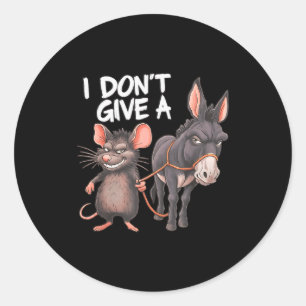 Adesivo Não dou a mínima para um rato, rato, burro engraça