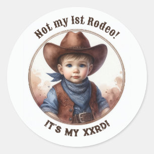 Adesivo "Não é minha rodeia de 11 ruas" Cowboy Toddler no 