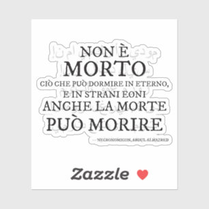 Adesivo "Não è morto..." - Il verso del Necronomicon