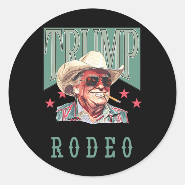 Adesivo Não é o meu primeiro Rodeio Oeste, o Cowboy Engraç (Frente)