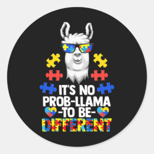Adesivo Não é Prob-llama ser diferente do autismo Mulheres