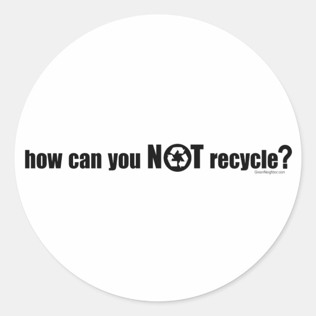 Adesivo Não é Reciclar? (Frente)