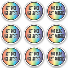 Adesivo Não é Rude, apenas autista - Sticker Pack