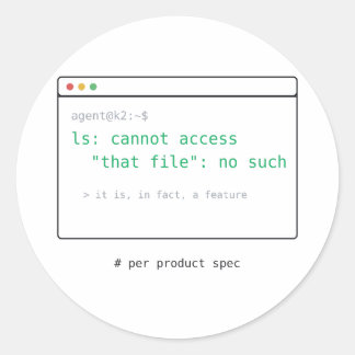 Adesivo Não é um Bug, é uma Funcionalidade - Presente de A