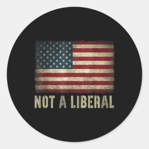 Adesivo Não é uma bandeira liberal vintage dos EUA 4 de ju