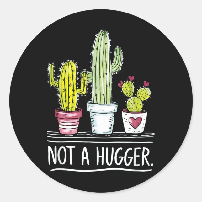 Adesivo Não É Uma Piada De Cactus Hugger (Frente)