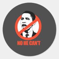 NÃO, ELE NÃO PODE / ANTI-OBAMA T-SHIRT