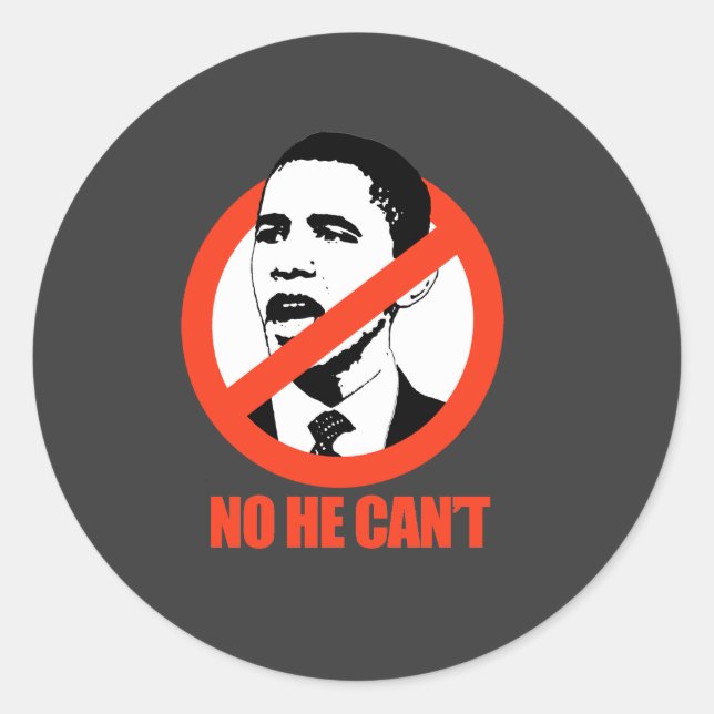 ADESIVO NÃO, ELE NÃO PODE / ANTI-OBAMA T-SHIRT (Frente)