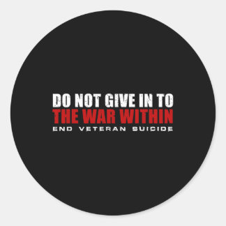 Adesivo Não Entregue À Guerra No Final De Suici Veterano