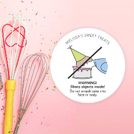 Adesivo Não Esmague na face ou no corpo Advertência sobre