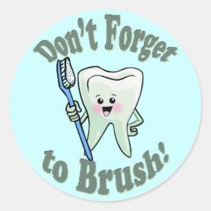 Adesivo Não esqueça escovar