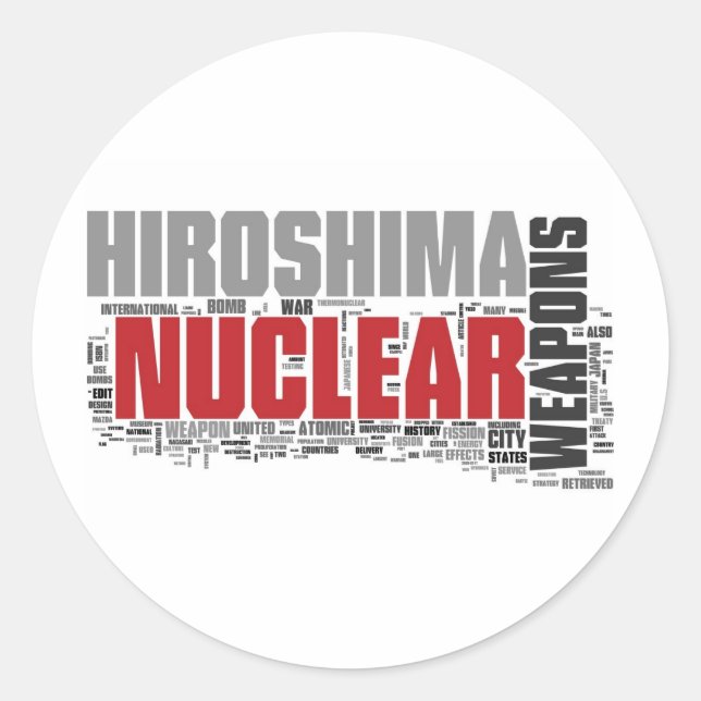 Adesivo Não esqueça Hiroshima (Frente)