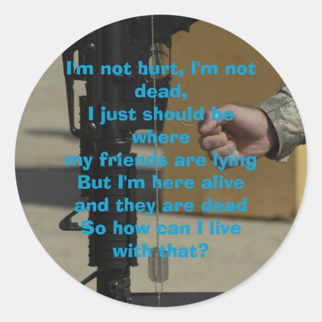 Adesivo Não estou ferido, não estou morto, só... (Frente)