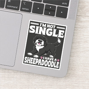 Adesivo Não Estou Solteiro Tenho Um Amante Sheepadoodle
