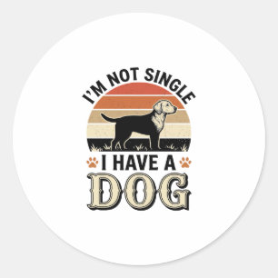 Adesivo Não Estou Solteiro Tenho um Cachorro Camisa Vintag