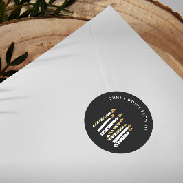 Adesivo Não estrague a Festa de aniversário Dourada da Sur