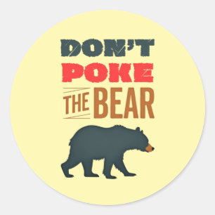 Adesivo Não faça Design de tipografia minimalista do urso