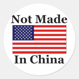 Adesivo Não feito em China - americano