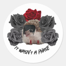Adesivo Não foi uma fase de Emo Hedgehog
