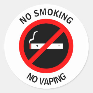 ADESIVO NÃO FUMADORES NENHUM SINAL DE VAPING