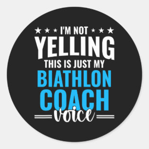 Adesivo Não Gritando Biathlon Coach Voz Engraçado Biathlon