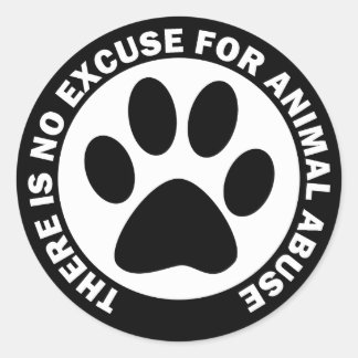 Adesivo Não Há Desculpa Para Abuso De Animais