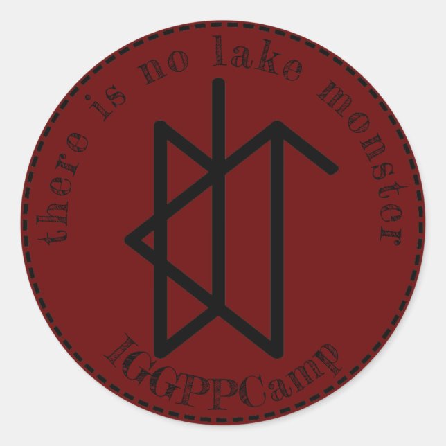 Adesivo Não há nenhum monstro do lago IGGPPCamp (Frente)