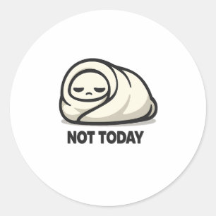 Adesivo Não Hoje - Cachorrinho Cansado Manta Burrito