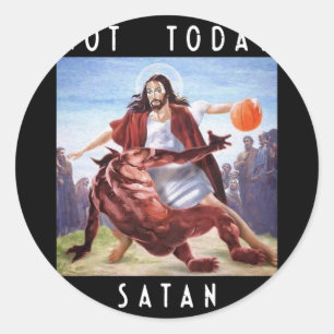 Adesivo Não Hoje Satã Jesus Vs Satã Em Bysketbyll
