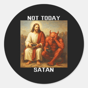 Adesivo Não Hoje Satanás Jesus Vs Satanás Jogador Jogos 