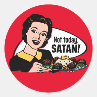 Adesivo Não hoje, Satãs